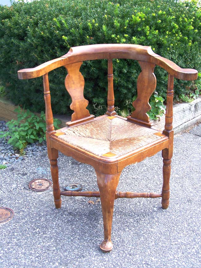 A Queen Anne period Maple Roundabout/Corner chair, probably Rhode Island, circa 1760-1790